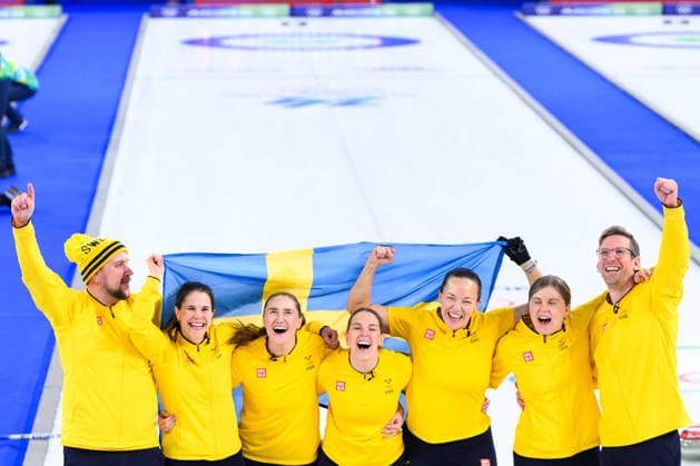 260222 Anna Hasselborg, Sara McManus, Sofia Scharback, Agnes Knochenhauer and Johanna Heldin of Sweden celebrate winning in a women s gold medal curling match between Switzerland and Sweden during day 16 of the 2026 Winter Olympics on February 22, 2026 in Cortina. Photo: Jon Olav Nesvold BILDBYRAN COP 217 JE0130 jubel curling Olympic Games, Olympische Spiele, Olympia, OS olympics winter olympics os ol olympiska spel vinter-os olympiske leker milano cortina 2026 milan cortina 2026 milano cortina 2026 olympic games milano cortina 2026 winter olympic games milano cortina-os milano cortina-ol vinter-ol 16 bbeng schweiz sveits sweden sverige dam *** 260222 Anna Hasselborg, Sara McManus, Sofia Scharback, Agnes Knochenhauer and Johanna Heldin of Sweden celebrate winning in a women s gold medal curling match between Switzerland and Sweden during day 16 of the 2026 Winter Olympics on February 22, 2026 in Cortina Photo Jon Olav Nesvold BILDBYRAN COP 217 JE0130 jubilation curling olympic games olympics winter olympics os ol olympiska spel vinter os olympiske leker milano cortina 2026 milan cortina 2026 milano cortina 2026 olympic games milano cortina 2026 winter olympic games milano cortina os milano cortina ol vinter ol 16 bbeng schweiz sveits sweden sverige dam  Copyright: JONxOLAVxNESVOLD BB260222JE071