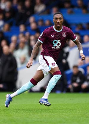 Chelsea v Burnley 21 February 2026, London - Premier League Football - Chelsea v Burnley - Jaidon Anthony of Burnley - Photo: Jacques Feeney Offside. London UK Copyright: xJacquesxFeeneyx xOffsidexOffside