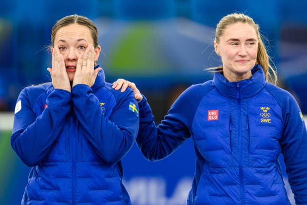 260222 Agnes Knochenhauer of Sweden celebrates first place on the podium after winning the women s gold medal curling match between Switzerland and Sweden during day 16 of the 2026 Winter Olympics on February 22, 2026 in Cortina. Photo: Jon Olav Nesvold BILDBYRAN COP 217 JE0130 jubel curling Olympic Games, Olympische Spiele, Olympia, OS olympics winter olympics os ol olympiska spel vinter-os olympiske leker milano cortina 2026 milan cortina 2026 milano cortina 2026 olympic games milano cortina 2026 winter olympic games milano cortina-os milano cortina-ol vinter-ol 16 bbeng schweiz sveits sweden sverige dam *** 260222 Agnes Knochenhauer of Sweden celebrates first place on the podium after winning the women s gold medal curling match between Switzerland and Sweden during day 16 of the 2026 Winter Olympics on February 22, 2026 in Cortina Photo Jon Olav Nesvold BILDBYRAN COP 217 JE0130 jubilation curling olympic games olympics winter olympics os ol olympiska spel vinter os olympiske leker milano cortina 2026 milan cortina 2026 milano cortina 2026 olympic games milano cortina 2026 winter olympic games milano cortina os milano cortina ol vinter ol 16 bbeng schweiz sveits sweden sverige dam  Copyright: JONxOLAVxNESVOLD BB260222JE083