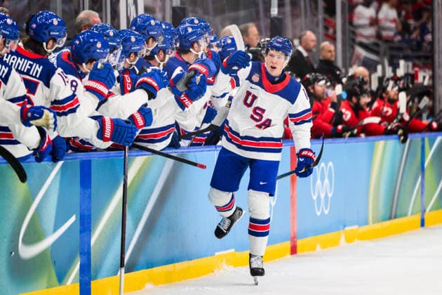 260222 Matt Boldy of USA celebrates after the 0-1 goal in the men s Ice hockey, Eishockey final between Canada and USA during day 16 of the 2026 Winter Olympics on February 22, 2026 in Milan. Photo: Carl Sandin BILDBYRAN kod CS JM0802 bbeng ishockey ice hockey Olympic Games, Olympische Spiele, Olympia, OS olympics winter olympics os ol olympiska spel vinter-os olympiske leker milano cortina 2026 milan cortina 2026 milano cortina 2026 olympic games milano cortina 2026 winter olympic games milano cortina-os milano cortina-ol vinter-ol final usa united states canada kanada jubel *** 260222 Matt Boldy of USA celebrates after the 0 1 goal in the men s ice hockey final between Canada and USA during day 16 of the 2026 Winter Olympics on February 22, 2026 in Milan Photo Carl Sandin BILDBYRAN kod CS JM0802 bbeng ishockey ice hockey olympic games olympics winter olympics os ol olympiska spel vinter os olympiske leker milano cortina 2026 milan cortina 2026 milano cortina 2026 olympic games milano cortina 2026 winter olympic games milano cortina os milano cortina ol vinter ol final usa united states canada kanada jubel  Copyright: CARLxSANDIN BB260222CS008