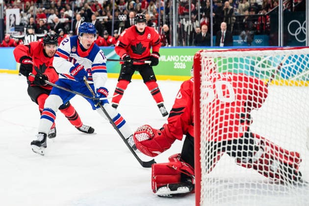 260222 Matt Boldy of USA scores the 0-1 goal against goaltender Jordan Binnington of Canada in the men s Ice hockey, Eishockey final between Canada and USA during day 16 of the 2026 Winter Olympics on February 22, 2026 in Milan. Photo: Joel Marklund BILDBYRAN kod JM JM0802 bbeng ishockey ice hockey Olympic Games, Olympische Spiele, Olympia, OS olympics winter olympics os ol olympiska spel vinter-os olympiske leker milano cortina 2026 milan cortina 2026 milano cortina 2026 olympic games milano cortina 2026 winter olympic games milano cortina-os milano cortina-ol vinter-ol final usa united states canada kanada *** 260222 Matt Boldy of USA scores the 0-1 goal against goaltender Jordan Binnington of Canada in the men s ice hockey final between Canada and USA during day 16 of the 2026 Winter Olympics on February 22, 2026 in Milan Photo Joel Marklund BILDBYRAN kod JM JM0802 bbeng ishockey ice hockey olympic games olympics winter olympics os ol olympiska spel vinter os olympiske leker milano cortina 2026 milan cortina 2026 milano cortina 2026 olympic games milano cortina 2026 winter olympic games milano cortina os milano cortina ol vinter ol final usa united states canada kanada  Copyright: JOELxMARKLUND BB260222JM005