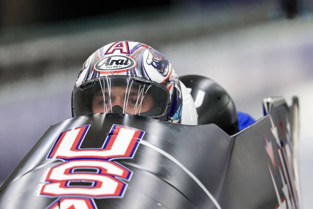 Kristopher Horn, Caleb Furnell, Hunter Powell, Carsten Vissering (USA) during the Olympic Winter games, Winterspiele,Spiele, Summer games Milano-Cortina 2026, Bobsleigh 4-man on February 21, 2026 at Cortina Sliding Center in Cortina d Ampezzo, Italy  Copyright: xLucianoxMariaxBisi IPAxSportx xipa-agency.netx xx IPA_71868301 IPA_Agency_IPA71868301
