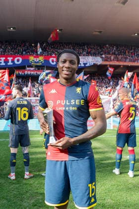 GenoaÕs Brooke Norton-Cuffy during the Serie A soccer match between Genoa and Torino at the Luigi Ferraris Stadium in Genoa, Italy - Sunday, February 22, 2026. - Soccer .  Copyright: xTanoxPecoraro LaPressex