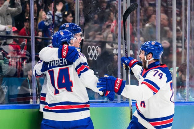 260222 Matt Boldy, Brock Faber and Jaccob Slavin of USA celebrate after the 0-1 goal in the men s Ice hockey, Eishockey final between Canada and USA during day 16 of the 2026 Winter Olympics on February 22, 2026 in Milan. Photo: Joel Marklund BILDBYRAN kod JM JM0802 bbeng ishockey ice hockey Olympic Games, Olympische Spiele, Olympia, OS olympics winter olympics os ol olympiska spel vinter-os olympiske leker milano cortina 2026 milan cortina 2026 milano cortina 2026 olympic games milano cortina 2026 winter olympic games milano cortina-os milano cortina-ol vinter-ol final usa united states canada kanada jubel *** 260222 Matt Boldy, Brock Faber and Jaccob Slavin of USA celebrate after the 0 1 goal in the men s ice hockey final between Canada and USA during day 16 of the 2026 Winter Olympics on February 22, 2026 in Milan Photo Joel Marklund BILDBYRAN kod JM JM0802 bbeng ishockey ice hockey olympic games olympics winter olympics os ol olympiska spel vinter os olympiske leker milano cortina 2026 milan cortina 2026 milano cortina 2026 olympic games milano cortina 2026 winter olympic games milano cortina os milano cortina ol vinter ol final usa united states canada kanada jubel  Copyright: JOELxMARKLUND BB260222JM016
