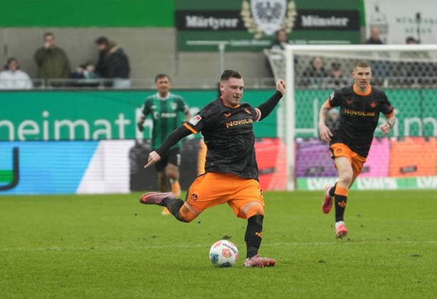 Deutschland: 2.Bundesliga 2025 2026, SC Preußen Münster vs 1.FC Kaiserslautern, Sonntag 22.02.2026 LVM-Preußenstadion (Münster, Nordrhein-Westfalen, Deutschland) Marlon Ritter (1. FC Kaiserslautern, 7)