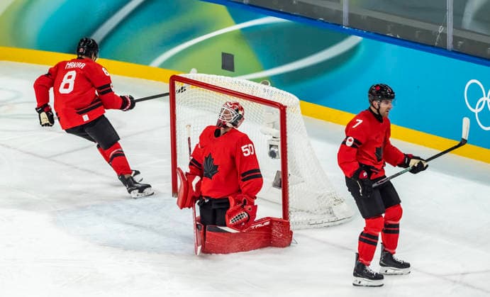 February 22, 2026, Milan, Lombardy, Italy: Forward Matt Boldy 12 of Team United States makes a goal against Team Canada in the Mens Team Canada Vs Team USA Gold Medal Game game at the Milano Santagiulia Ice hockey, Eishockey Arena in MILAN, Italy during the 2026 Milano Cortina Winter Olympics. Milan Italy - ZUMAa161 20260222_oly_a161_002 Copyright: xWalterxG.xArcex