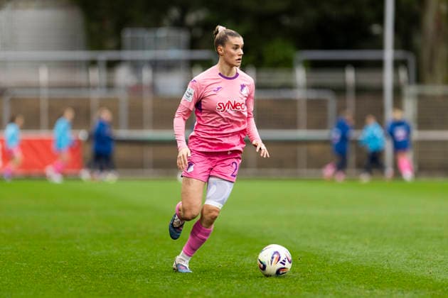 Google Pixel Frauen-Bundesliga: Bayer 04 Leverkusen - TSG 1899 Hoffenheim; 22.02.2026 Selina Cerci (TSG 1899 Hoffenheim, 29) am 19. Spieltag der Google Pixel Frauen-Bundesliga im Spiel von Bayer 04 Leverkusen gegen die TSG 1899 Hoffenheim am 22.02.2026 im Ulrich-Haberland-Stadion in Leverkusen. Copyright: xBEAUTIFULxSPORTS Meuselx