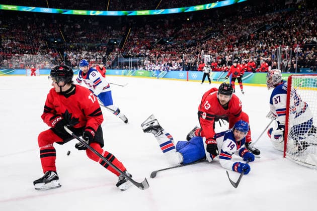 260222 Macklin Celebrini and Sam Reinhart of Canada against Brock Faber and goaltender Connor Hellebuyck of USA in the men s Ice hockey, Eishockey final between Canada and USA during day 16 of the 2026 Winter Olympics on February 22, 2026 in Milan. Photo: Joel Marklund BILDBYRAN kod JM JM0802 bbeng ishockey ice hockey Olympic Games, Olympische Spiele, Olympia, OS olympics winter olympics os ol olympiska spel vinter-os olympiske leker milano cortina 2026 milan cortina 2026 milano cortina 2026 olympic games milano cortina 2026 winter olympic games milano cortina-os milano cortina-ol vinter-ol final usa united states canada kanada *** 260222 Macklin Celebrini and Sam Reinhart of Canada against Brock Faber and goaltender Connor Hellebuyck of USA in the men s ice hockey final between Canada and USA during day 16 of the 2026 Winter Olympics on February 22, 2026 in Milan Photo Joel Marklund BILDBYRAN kod JM JM0802 bbeng ishockey ice hockey olympic games olympics winter olympics os ol olympiska spel vinter os olympiske leker milano cortina 2026 milan cortina 2026 milano cortina 2026 olympic games milano cortina 2026 winter olympic games milano cortina os milano cortina ol vinter ol final usa united states canada kanada  Copyright: JOELxMARKLUND BB260222JM030