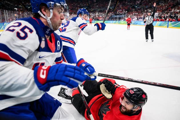 260222 Charlie McAvoy and Matt Boldy of USA against Tom Wilson of Canada in the men s Ice hockey, Eishockey final between Canada and USA during day 16 of the 2026 Winter Olympics on February 22, 2026 in Milan. Photo: Joel Marklund BILDBYRAN kod JM JM0802 bbeng ishockey ice hockey Olympic Games, Olympische Spiele, Olympia, OS olympics winter olympics os ol olympiska spel vinter-os olympiske leker milano cortina 2026 milan cortina 2026 milano cortina 2026 olympic games milano cortina 2026 winter olympic games milano cortina-os milano cortina-ol vinter-ol final usa united states canada kanada *** 260222 Charlie McAvoy and Matt Boldy of USA against Tom Wilson of Canada in the men s ice hockey final between Canada and USA during day 16 of the 2026 Winter Olympics on February 22, 2026 in Milan Photo Joel Marklund BILDBYRAN kod JM JM0802 bbeng ishockey ice hockey olympic games olympics winter olympics os ol olympiska spel vinter os olympiske leker milano cortina 2026 milan cortina 2026 milano cortina 2026 olympic games milano cortina 2026 winter olympic games milano cortina os milano cortina ol vinter ol final usa united states canada kanada  Copyright: JOELxMARKLUND BB260222JM033