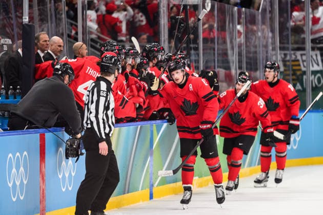 260222 Cale Makar of Canada celebrates after scoring the 1-1 goal in the men s Ice hockey, Eishockey final between Canada and USA during day 16 of the 2026 Winter Olympics on February 22, 2026 in Milan. Photo: Carl Sandin BILDBYRAN kod CS JM0802 bbeng ishockey ice hockey Olympic Games, Olympische Spiele, Olympia, OS olympics winter olympics os ol olympiska spel vinter-os olympiske leker milano cortina 2026 milan cortina 2026 milano cortina 2026 olympic games milano cortina 2026 winter olympic games milano cortina-os milano cortina-ol vinter-ol final usa united states canada kanada jubel *** 260222 Cale Makar of Canada celebrates after scoring the 1 1 goal in the men s ice hockey final between Canada and USA during day 16 of the 2026 Winter Olympics on February 22, 2026 in Milan Photo Carl Sandin BILDBYRAN kod CS JM0802 bbeng ishockey ice hockey olympic games olympics winter olympics os ol olympiska spel vinter os olympiske leker milano cortina 2026 milan cortina 2026 milano cortina 2026 olympic games milano cortina 2026 winter olympic games milano cortina os milano cortina ol vinter ol final usa united states canada kanada jubel  Copyright: CARLxSANDIN BB260222CS023