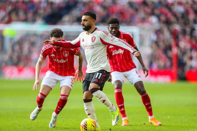 Nottingham Forest v Liverpool, Premier League Mohamed Salah Of Liverpool in action during the Nottingham Forest v Liverpool Premier League match at the City Ground, West Bridgford, England on 22 February 2026 Credit: Lee Keuneke Every Second Media Editorial use only. All images are copyright Every Second Media Limited. No images may be reproduced without prior permission. All rights reserved. Premier League and Football League images are subject to licensing agreements with Football DataCo Limited. see https: www.football-dataco.com Copyright: xIMAGO EveryxSecondxMediax ESM-1816-0028 LeexKeunekex xEveryxSecondxMediax