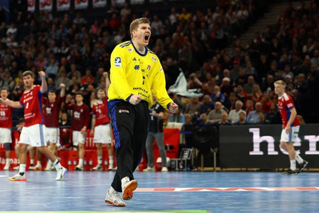 16 Robin Haug (Handball Verein Hamburg) Handball I Herren I Bundesliga (Daikin HBL) I Saison 2025-2026 I 22. Spieltag I Handball Sport Verein Hamburg - MT Melsungen I 22.02.2026 I Barclays Arena