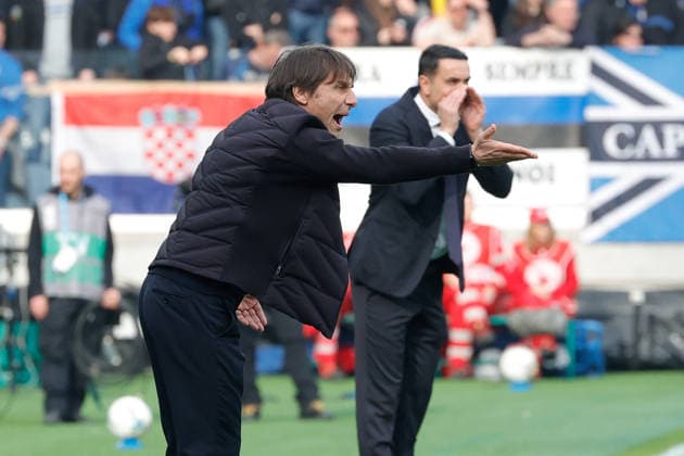 22nd February 2026; Gewiss Stadium, Bergamo, Italy, Serie A Football, Atalanta versus Napoli; Antonio Conte head coach of SSC Napoli  EmanuelexPennacchio Content restricted for UK based newspaper
