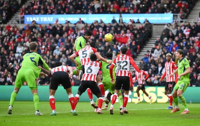 Raul Jimenez of Fulham scores their first goal Sunderland v Fulham, Premier League, Football, Stadium of Light, Sunderland, UK - 22 Feb 2026Sunderland Stadium of Light United Kingdom EDITORIAL USE ONLY No use with unauthorised audio, video, data, fixture lists, club league logos or live services. Online in-match use limited to 120 images, no video emulation. No use in betting, games or single club league player publications. Copyright: xRichardxLee Shutterstockx 16681560bl