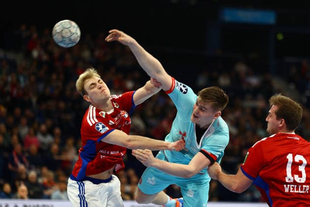 Handball I Herren I Saison 2025 2026 I Bundesliga I 22. Spieltag I HSV Hamburg - MT Melsungen I 22.02.2026 Einar Thorsteinn Olafsson (23, HSV Hamburg) Reynir Stefabsson (19, MT Melsungen) Niklas Weller (13, HSV Hamburg) Hamburg Barclaycard Arena Hamburg Deutschland Copyright: xLobeca RalfxHomburgx