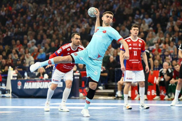 18 Florian Drosten (MT Melsungen) Handball I Herren I Bundesliga (Daikin HBL) I Saison 2025-2026 I 22. Spieltag I Handball Verein Hamburg - MT Melsungen I 22.02.2026 I Barclays Arena