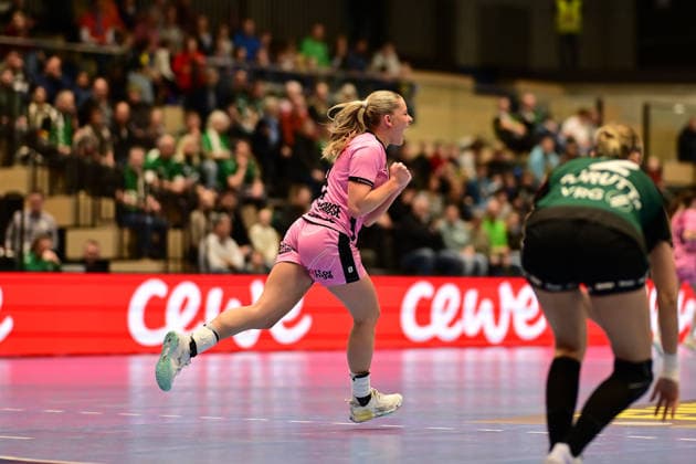 Handball I Frauen I Saison 2025-2026 I EHF European League I VfL Oldenburg - Tertnes Bergen I 22.02.2026 Jubel, Begeisterung, Enthusiasmus, Euphorie, Freude, Glücksgefühl, Heiterkeit bei: Rikke Midtfjeld (18, Tertnes Bergen) Buxtehude Halle Nord NEU Niedersachsen Deutschland Copyright: xLobeca FelixxSchlikisx