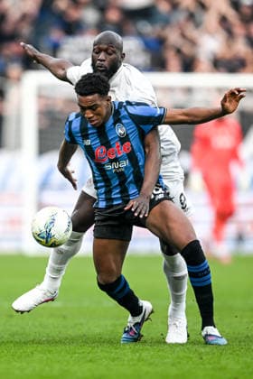 Cm Bergamo 22 02 2026 - campionato di calcio Serie A Atalanta-Napoli foto Cristiano Mazzi Image nella foto: Romelu Lukaku-Honest Ahanor 