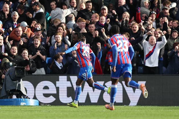 22nd February 2026; Selhurst Park, Selhurst, London, England; Premier League Football, Crystal Palace versus Wolverhampton Wanderers; Evann Guessand of Crystal Palace celebrates his goal in the 90th minute for 1-0  KatiexChan Content restricted for UK based newspaper