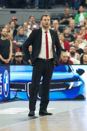 Anton Gavel (BMA365 Bamberg Baskets, Cheftrainer), GER, BMA365 Bamberg Baskets vs. Alba Berlin, Basketball, BBL Pokal, BMW TOP FOUR, Finale, Saison 2025 2026, 22.02.2026, GER, BMA365 Bamberg Baskets vs. Alba Berlin, Basketball, BBL Pokal, BMW TOP FOUR, Finale, Saison 2025 2026, 22.02.2026 Muenchen Copyright: xEibner-Pressefoto JennixMaulx EP_JML