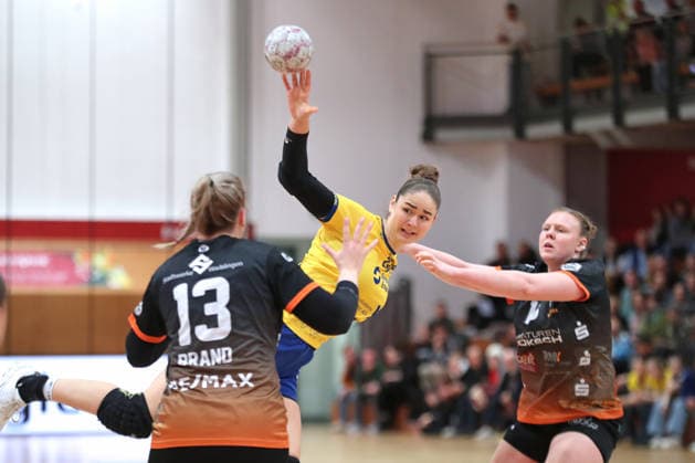 Handball, 2. Alsco HBF: HC Leipzig - VfL Waiblingen; 22.02.2026 Marlene Tucholke (23, HC Leipzig). 2. Alsco Handball Bundesliga Frauen, HBF, Saison 2025 2026, 19. Spieltag: HC Leipzig vs. VfL Waiblingen am 22.02.2026 in der Sporthalle Brüderstraße Leipzig. Copyright: xBEAUTIFULxSPORTS JanxKaeferx