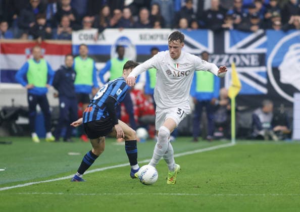 Sam Beukema of SSC Napoli during the Italian Serie A, 2025 2026 season, football match between Atalanta BC and SSC Napoli on 22 February 2026 at New Balance Stadium, Bergamo, Italy. Photo Nderim Kaceli  Copyright: xNderimxKaceli IPAxSportx xipa-agency.netx xx IPA_71877776 IPA_Agency_IPA71877776