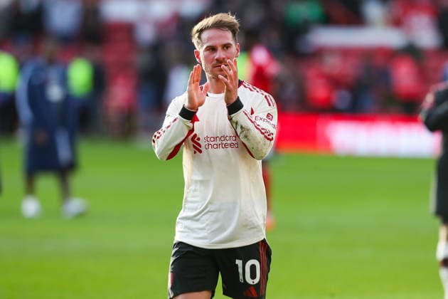 Nottingham Forest v Liverpool, Premier League Alexis Mac Allister Of Liverpool celebrates winning during the Nottingham Forest v Liverpool Premier League match at the City Ground, West Bridgford, England on 22 February 2026 Credit: Lee Keuneke Every Second Media Editorial use only. All images are copyright Every Second Media Limited. No images may be reproduced without prior permission. All rights reserved. Premier League and Football League images are subject to licensing agreements with Football DataCo Limited. see https: www.football-dataco.com Copyright: xIMAGO EveryxSecondxMediax ESM-1816-0067 LeexKeunekex xEveryxSecondxMediax