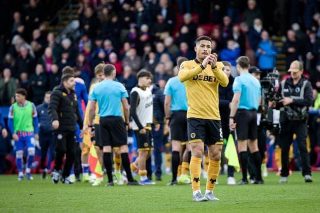 LONDON, ENGLAND - FEBRUARY 22: Joao Gomes of Wolverhampton Wanderers after the Premier League match between Crystal Palace and Wolverhampton Wanderers at Selhurst Park on February 22, 2026 in London, England. (Photo by Pedro Porru) SPO  Copyright: xPedroxPorru