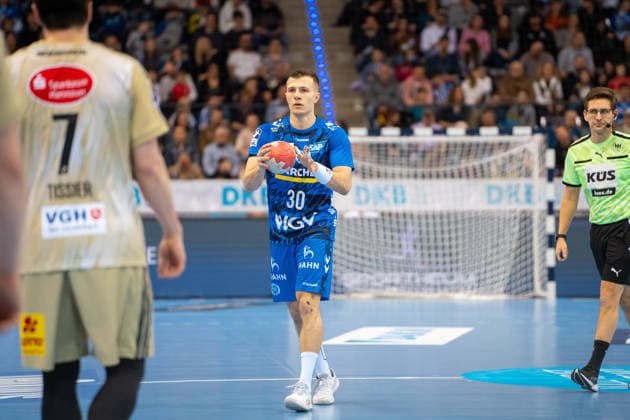 Handball I Herren I Saison 2025-2026 I Bundesliga I 22. Spieltag I TVB Stuttgart - TSV Hannover-Burgdorf I 22.02.2026 Marco Mengon (30, TVB Stuttgart) Stuttgart Porsche Arena Baden-Württemberg Deutschland Copyright: xLobeca MaxxPetershansx