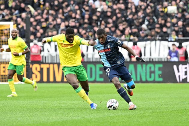 FC Nantes v Le Havre Atheltic Club - Ligue 1 McDonald s 2025 2026 21 Mohamed KABA (fcn) - 19 Lucas GOURNA DOUATH (hac) during the Ligue 1 McDonald s match between Nantes and Le Havre at Stade de la Beaujoire on February 22, 2026 in Nantes, France. Nantes France  Copyright: xFEPx 776348293