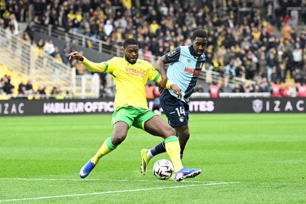 FC Nantes v Le Havre Atheltic Club - Ligue 1 McDonald s 2025 2026 21 Mohamed KABA (fcn) - 14 Rassoul NDIAYE (hac) during the Ligue 1 McDonald s match between Nantes and Le Havre at Stade de la Beaujoire on February 22, 2026 in Nantes, France. Nantes France  Copyright: xFEPx 776348293