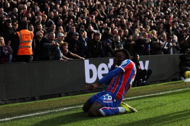 Crystal Palace v Wolverhampton Wanderers - Premier League Evann Guessand of Crystal Palace celebrates after scoring during the Premier League match between Crystal Palace and Wolverhampton Wanderers at Selhurst Park in London, England, on February 22, 2026. London Greater London United Kingdom  Copyright: xMIxNewsx originalFilename:fletcher-crystalp260222_npOtE.jpg
