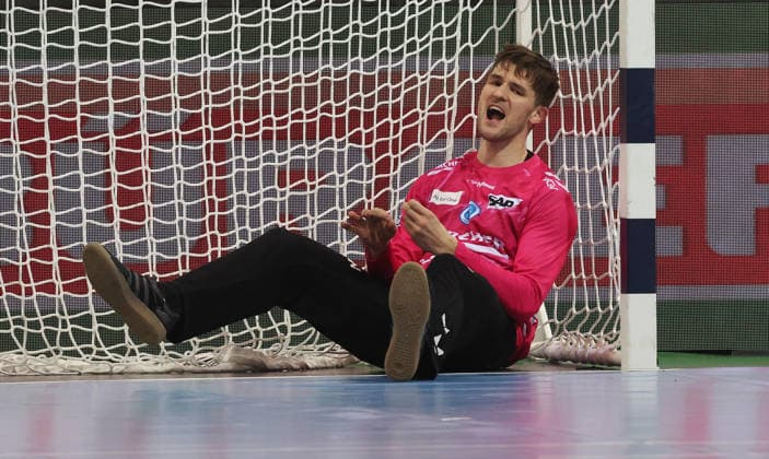Stuttgart , Handball Daikin Bundesliga TVB Stuttgart vs. TSV Hannover-Burgdorf , Mateusz Kornecki ( TVB )