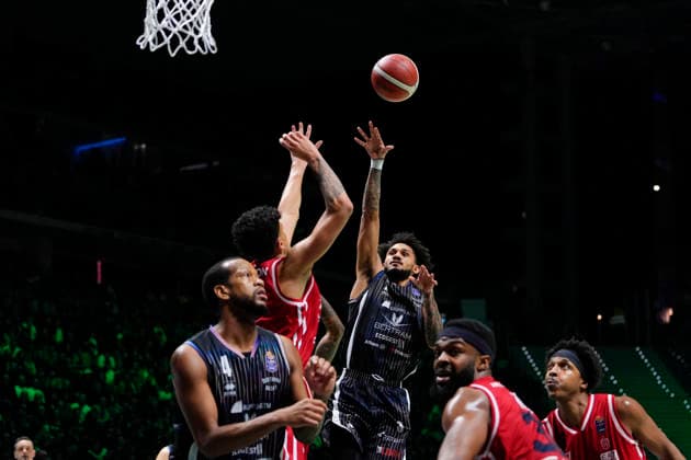 Bertram Derthona Tortona s Prentiss Hubb during the Frecciarossa Final Eight 2026 Basket between EA7 Emporio Armani Milano v Bertram Derthona Tortona - Finale. Turin northern Italy - February 21, 2026. - Basket  Copyright: xFabioxFerrari LaPressex