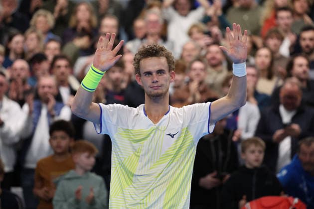 TENNIS : Finale simple Play In Challenger Lille 2026 - ATP, Tennis Herren 125 Challenger Tour - 22 02 2026 Victoire et joie de Luca VAN ASSCHE (France) lors de la finale simple au Play In Challenger Lille 2026, ATP 125 Challenger Tour, le 22 fÃ vrier 2026 - photo Laurent Sanson PsnewZ  Copyright: xLaurentxSANSONx xPsnewZx
