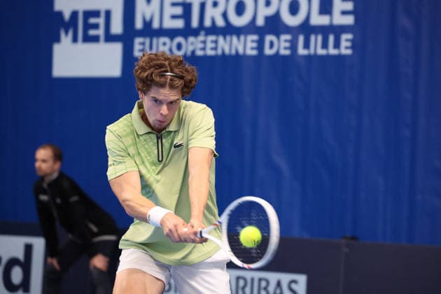 TENNIS : Finale simple Play In Challenger Lille 2026 - ATP, Tennis Herren 125 Challenger Tour - 22 02 2026 Alexander BLOCKX (Belgique) lors de la finale simple au Play In Challenger Lille 2026, ATP 125 Challenger Tour, le 22 fÃ vrier 2026 - photo Laurent Sanson PsnewZ  Copyright: xLaurentxSANSONx xPsnewZx