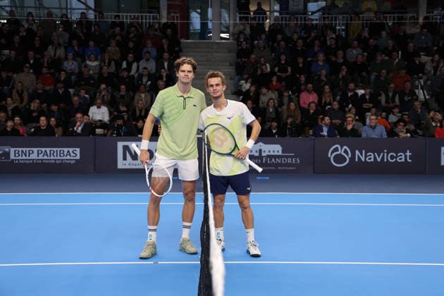 TENNIS : Finale simple Play In Challenger Lille 2026 - ATP, Tennis Herren 125 Challenger Tour - 22 02 2026 Alexander BLOCKX (Belgique) et Luca VAN ASSCHE (France) lors de la finale simple au Play In Challenger Lille 2026, ATP 125 Challenger Tour, le 22 fÃ vrier 2026 - photo Laurent Sanson PsnewZ  Copyright: xLaurentxSANSONx xPsnewZx