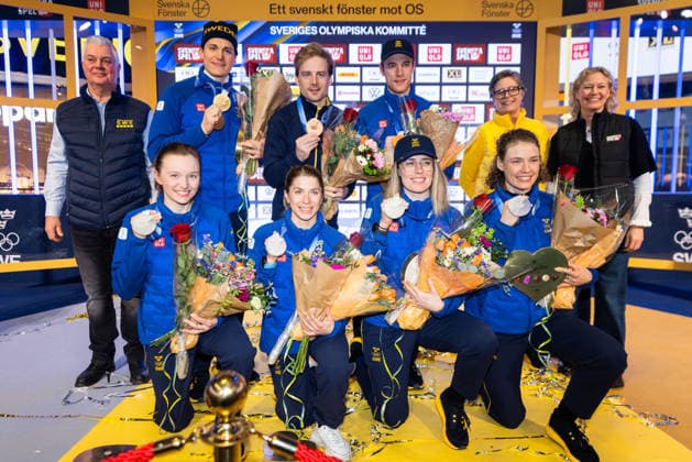 260222 Martin Ponsiluoma, Jesper Nelin, Sebastian Samuelsson, Linn Gestblom, Anna Magnusson, Elvira Öberg and Hanna Öberg of the Swedish national biathlon team poses for a portrait during a homecoming celebration event after returning home from the 2026 Winter Olympics on February 22, 2026 in Stockholm. Photo: Caisa Rasmussen BILDBYRAN COP 353 CR0030 skidskytte biathlon skiskyting Olympic Games, Olympische Spiele, Olympia, OS olympics winter olympics os ol olympiska spel vinter-os olympiske leker milano cortina 2026 milan cortina 2026 milano cortina 2026 olympic games milano cortina 2026 winter olympic games milano cortina-os milano cortina-ol vinter-ol 12 bbeng sverige *** 260222 Martin Ponsiluoma, Jesper Nelin, Sebastian Samuelsson, Linn Gestblom, Anna Magnusson, Elvira Öberg and Hanna Öberg of the Swedish national biathlon team poses for a portrait during a homecoming celebration event after returning home from the 2026 Winter Olympics on February 22, 2026 in Stockholm Photo Caisa Rasmussen BILDBYRAN COP 353 CR0030 biathlon biathlon olympic games olympics olympics winter olympics os olympiska spel vinter os olympiske leker milano cortina 2026 milan cortina 2026 milano cortina 2026 olympic games milano cortina 2026 winter olympic games milano cortina os milano cortina ol vinter ol 12 bbeng sverige  Copyright: CAISAxRASMUSSEN BB260222ZC080
