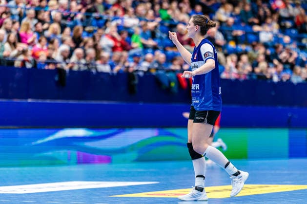 Andrea Jacobsen (HSG Blomberg-Lippe, 04) jubelt freut sich GER, HSG Blomberg-Lippe (GER) vs. MOL Esztergom (HUN), Handball, EHF European League Women, Gruppenphase, 22.02.2026 GER, HSG Blomberg-Lippe (GER) vs. MOL Esztergom (HUN), Handball, EHF European League Women, Gruppenphase, 22.02.2026 Lemgo Copyright: xEibner-Pressefoto JanxRollingerx EP_JSK