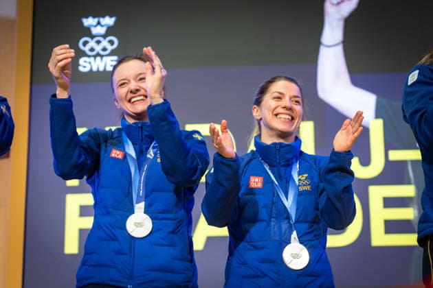 260222 Linn Gestblom and Anna Magnusson of the Swedish national biathlon team during a homecoming celebration event after returning home from the 2026 Winter Olympics on February 22, 2026 in Stockholm. Photo: Caisa Rasmussen BILDBYRAN COP 353 CR0030 skidskytte biathlon skiskyting Olympic Games, Olympische Spiele, Olympia, OS olympics winter olympics os ol olympiska spel vinter-os olympiske leker milano cortina 2026 milan cortina 2026 milano cortina 2026 olympic games milano cortina 2026 winter olympic games milano cortina-os milano cortina-ol vinter-ol 12 bbeng sverige *** 260222 Linn Gestblom and Anna Magnusson of the Swedish national biathlon team during a homecoming celebration event after returning home from the 2026 Winter Olympics on February 22, 2026 in Stockholm Photo Caisa Rasmussen BILDBYRAN COP 353 CR0030 biathlon biathlon olympic games olympics winter olympics os olympiska spel vinter os olympiske leker milano cortina 2026 milan cortina 2026 milano cortina 2026 olympic games milano cortina 2026 winter olympic games milano cortina os milano cortina ol vinter ol 12 bbeng sverige  Copyright: CAISAxRASMUSSEN BB260222ZT073
