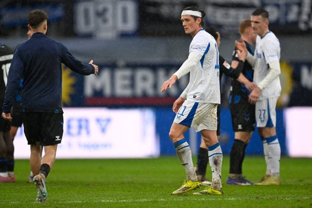 Paderborn, Home Deluxe Arena, 22.02.26, GER, Herren, 2.Bundesliga, Saison 2025-2026, SC Paderborn 07 - Hertha BSC Berlin Bild: Fabian REESE (Hertha BSC) DFL regulations prohibit any use of photographs as image sequences and or quasi-video. NRW Deutschland
