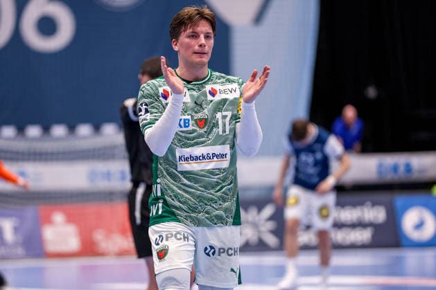 22.02.2026, Handball, HBL, Bergischer HC - Füchse Berlin, Mitsubishi Electric HALLE Düsseldorf: Nils Lichtlein (Füchse Berlin 17) jubelnd Nordrhein-Westfalen Deutschland
