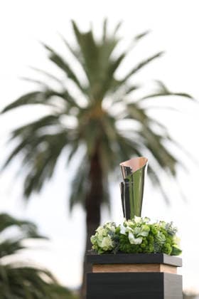 February 22, 2026, Pacific Palisades, California, USA: The tournament trophy of the Genesis Invitational at the Riviera Country club in Pacific Palisades, California. Golf_PGATour_Genesis_Invitational  - ZUMAt158 20260222_zsp_t158_054 Copyright: xBrentonxTsex