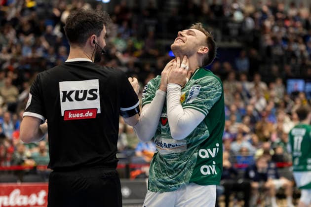 1. Handball Bundesliga - Bergischer HC gegen Füchse Berlin, 22.02.2026 DUESSELDORF, GERMANY - FEBRUARY 22: Mathias Gidsel (19, Füchse Berlin) während dem HBL Bundesliga Spiel zwischen 1. Handball Bundesliga - Bergischer HC gegen Füchse Berlin at Mitsubishi Electric HALLE am 22 Spieltag. February 22, 2026 in Duesseldorf, Germany. Copyright: xBEAUTIFULxSPORTS KennyxBeelex