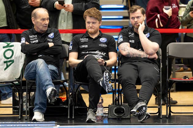 1. Handball Bundesliga - Bergischer HC gegen Füchse Berlin, 22.02.2026 DUESSELDORF, GERMANY - FEBRUARY 22: Markus Pütz (Trainer Bergischer HC) und Arnor Gunnarsson (Trainer Bergischer HC) während dem HBL Bundesliga Spiel zwischen 1. Handball Bundesliga - Bergischer HC gegen Füchse Berlin at Mitsubishi Electric HALLE am 22 Spieltag. February 22, 2026 in Duesseldorf, Germany. Copyright: xBEAUTIFULxSPORTS KennyxBeelex