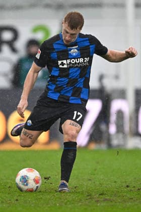 Paderborn, Home Deluxe Arena, 22.02.26, GER, Herren, 2.Bundesliga, Saison 2025-2026, SC Paderborn 07 - Hertha BSC Berlin Bild: Laurin CURDA (Paderborn) DFL regulations prohibit any use of photographs as image sequences and or quasi-video. NRW Deutschland