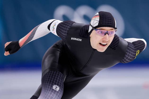 2026-02-19 Speed skating, Eisschnelllauf - Milano Cortina 2026 Winter Olympics - Day 13 MILAN, ITALY - FEBRUARY 19: Finn Sonnekalb of Germany competing in the Men s 1500m during Day 13 of Speed Skating - Milano Cortina 2026 Winter Olympics at Milano Speed Skating Stadium on February 19, 2026 in Milan, Italy. (Photo by Joris Verwijst BSR Agency) Milan Italy Content not available for redistribution in The Netherlands directly or indirectly through any third parties. Copyright: xBSRxAgencyx