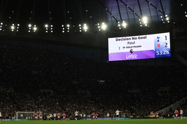 Premier League football, Tottenham v Arsenal Premier League football, The Tottenham Hotspurs Stadium, Tottenham, London, UK. 22.02.2026 Tottenham v Arsenal. Pic shows scoreboard Photographs by Marc Aspland for The Times & Sunday Times  Copyright: xMarcxAsplandxforxThexTimesx&xSunx NINTCHDBPICT001061352502