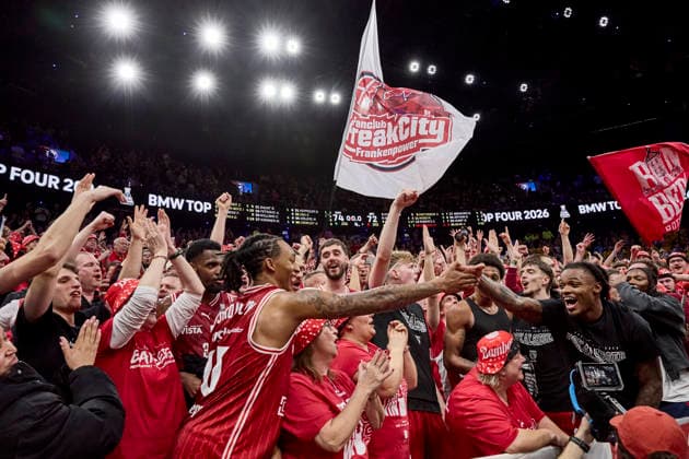 Deutsche Basketball Liga BBL Pokal, BMA365 Bamberg BASKETS vs ALBA Berlin, Berlin ALBA, Bamberg BMA365 BASKETS, 2026-02-22 in München (SAP Garden) sportworld München SAP Garden Bayern Deutschland