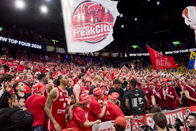 Deutsche Basketball Liga BBL Pokal, BMA365 Bamberg BASKETS vs ALBA Berlin, Berlin ALBA, Bamberg BMA365 BASKETS, 2026-02-22 in München (SAP Garden) sportworld München SAP Garden Bayern Deutschland